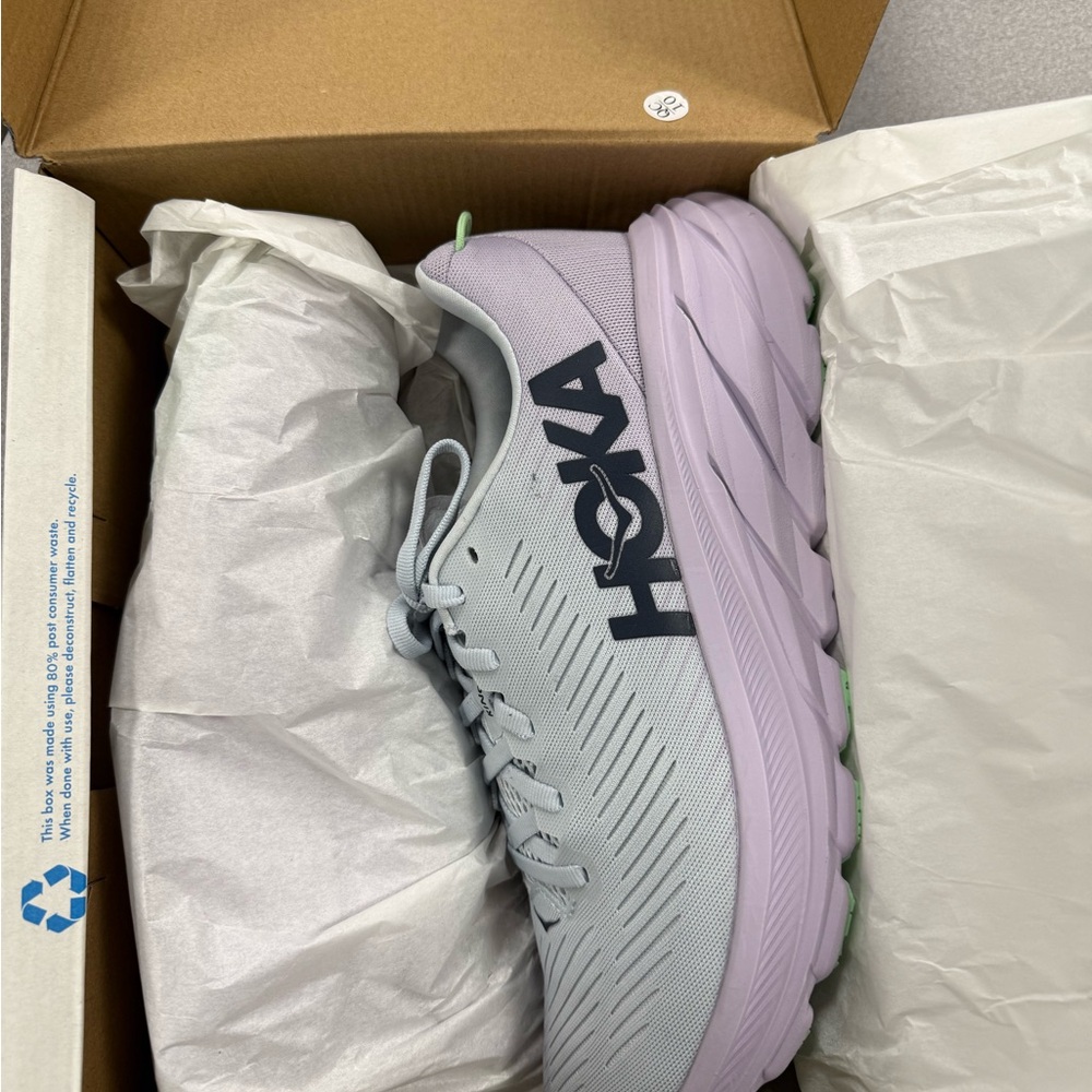 Hoka Women's Running Shoe in Gray and Lavender